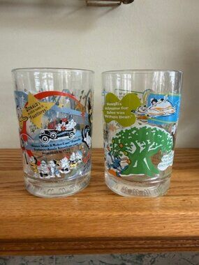 Walt Disney McDonalds 100 Years of Magic Glasses Tumblers Set of 4 Vintage